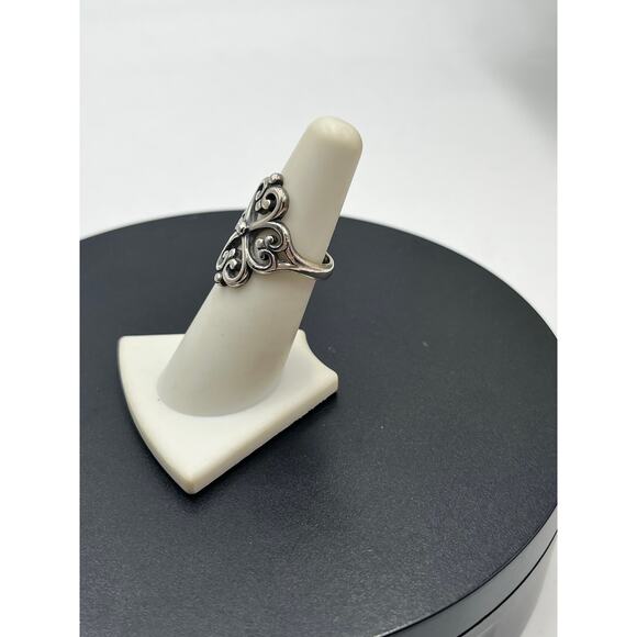 James Avery Adorned Hearts Four Scrolled Hearts Sterling Silver Signed Ring 6.5 - Picture 6 of 8